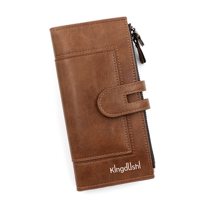 Fashion Minimalist Magnetic Buckle Multi-card Slot Zipper Bag